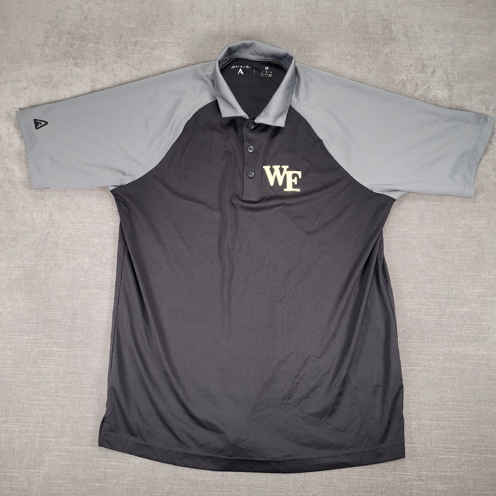 Antigua Wake Forest Polo Shirt NCAA Golf Shirt Short Sleeve‎ Mens Medium